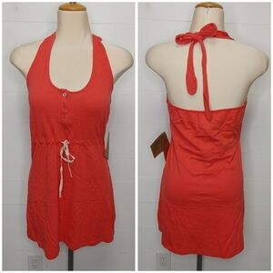 The Earth Collection Silk & Cotton halter dress